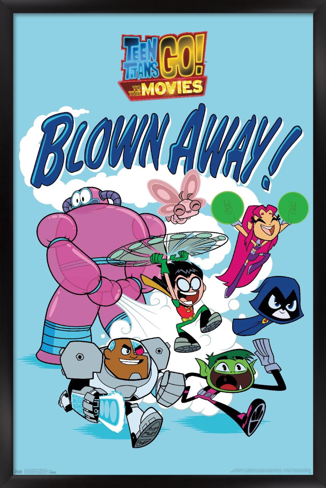 DC Comics Movie - Teen Titans Go! To The Movies - Blown Away Wall Poster, 14.725" x 22.375", Framed