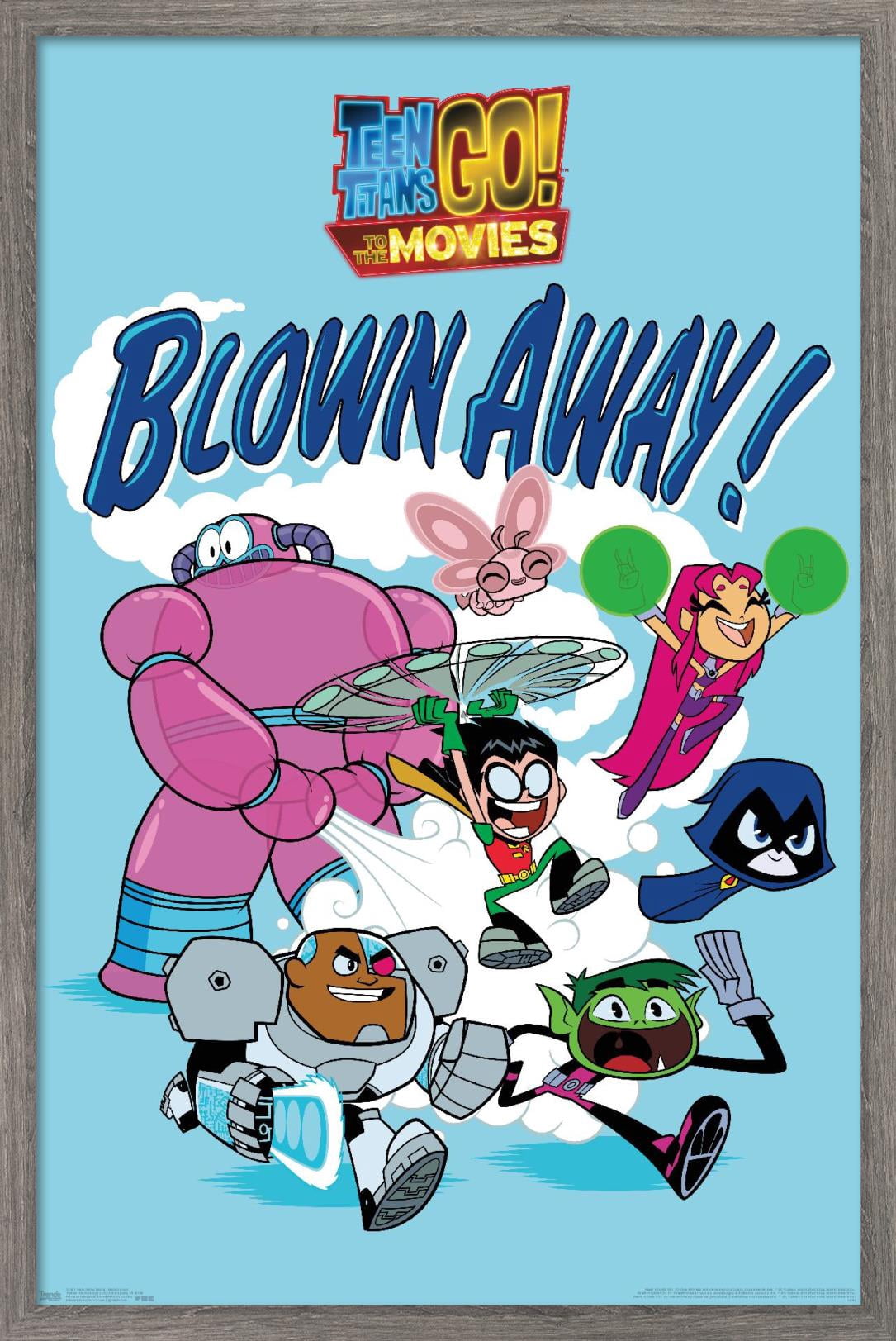 DC Comics Movie - Teen Titans Go! To The Movies - Blown Away Wall Poster, 22.375" x 34", Framed