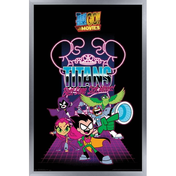 DC Comics Movie - Teen Titans Go! To The Movies - Group Wall Poster, 14.725" x 22.375", Framed