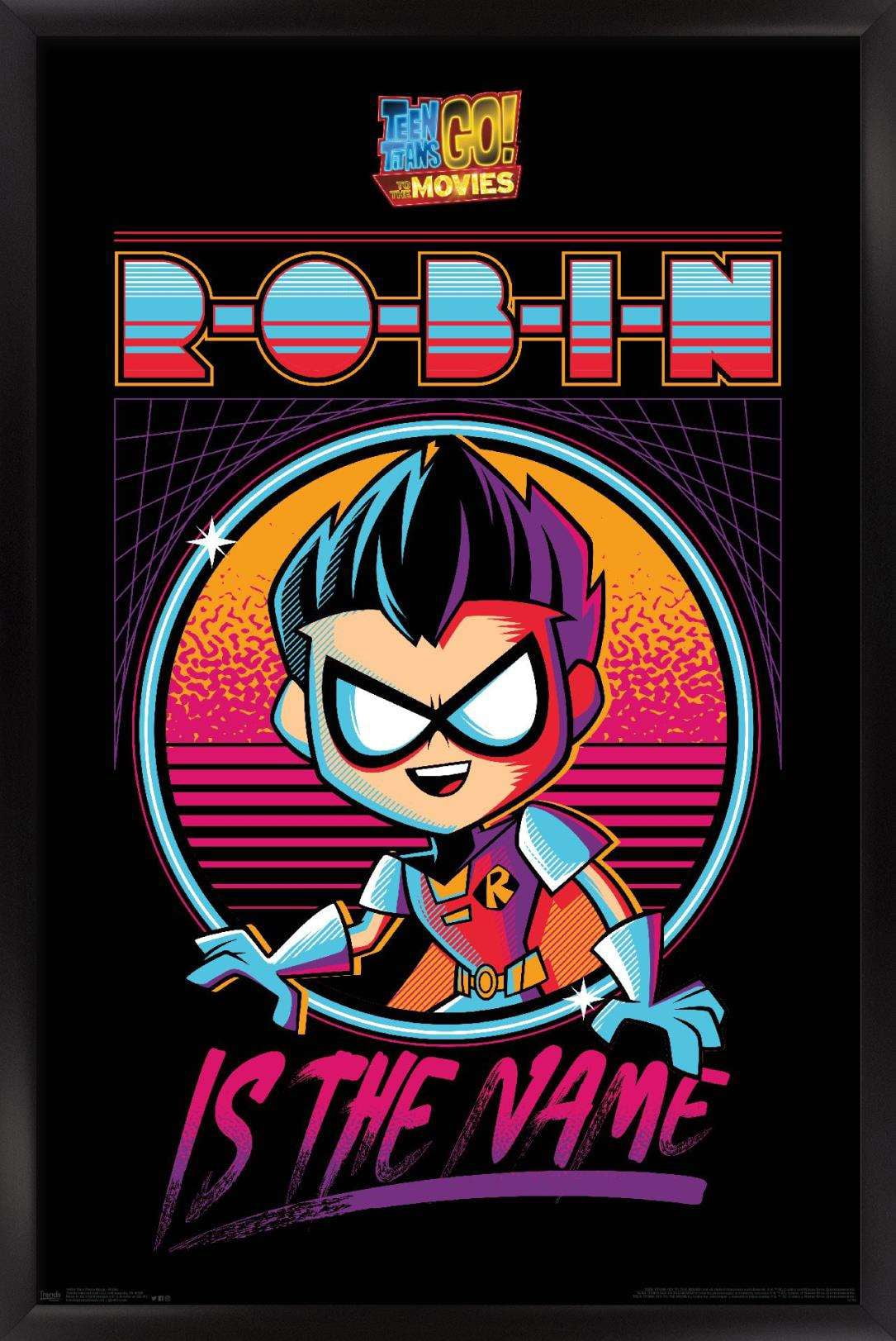 DC Comics Movie - Teen Titans Go! To The Movies - Robin Wall Poster, 14.725" x 22.375", Framed