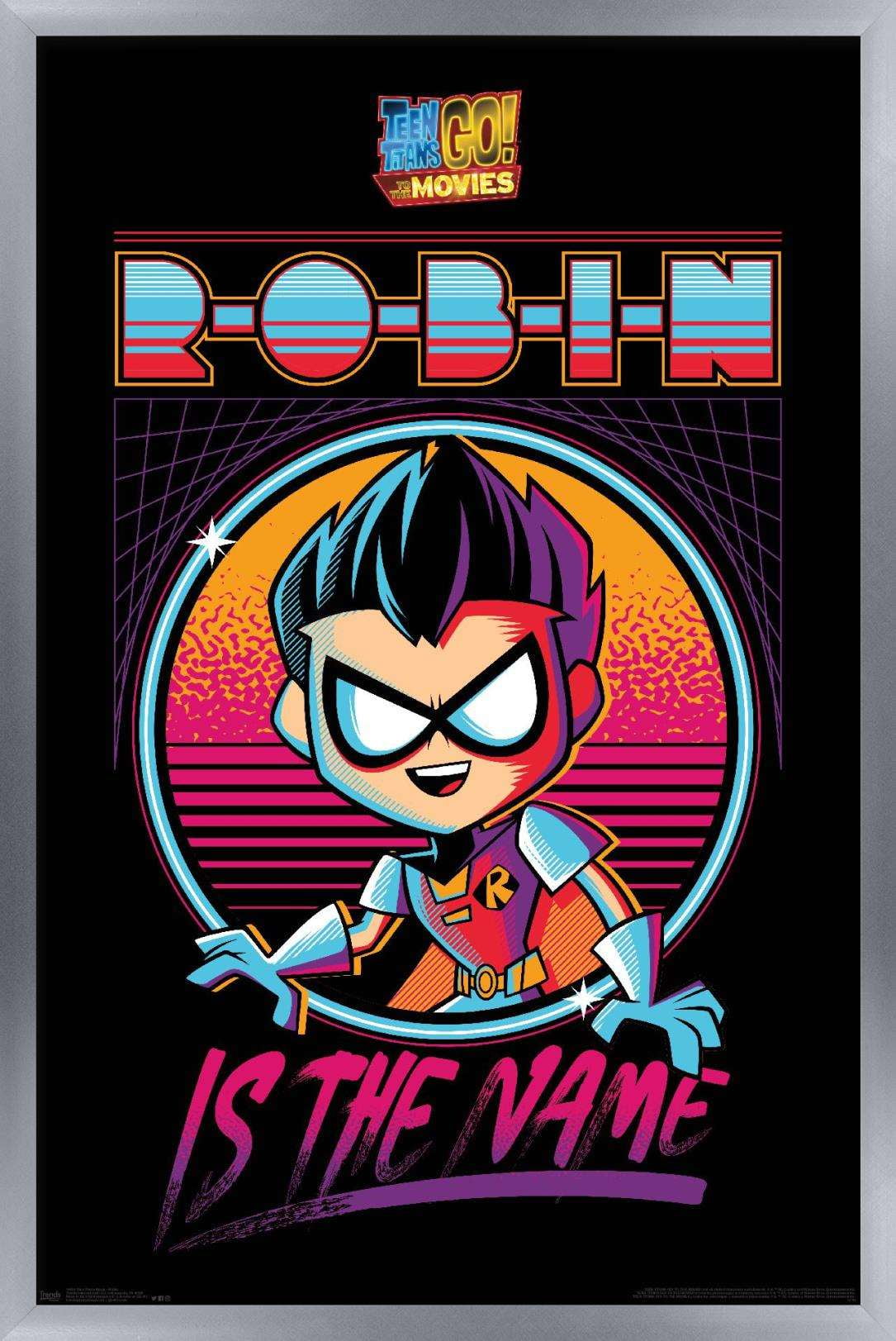DC Comics Movie - Teen Titans Go! To The Movies - Robin Wall Poster, 14.725" x 22.375", Framed