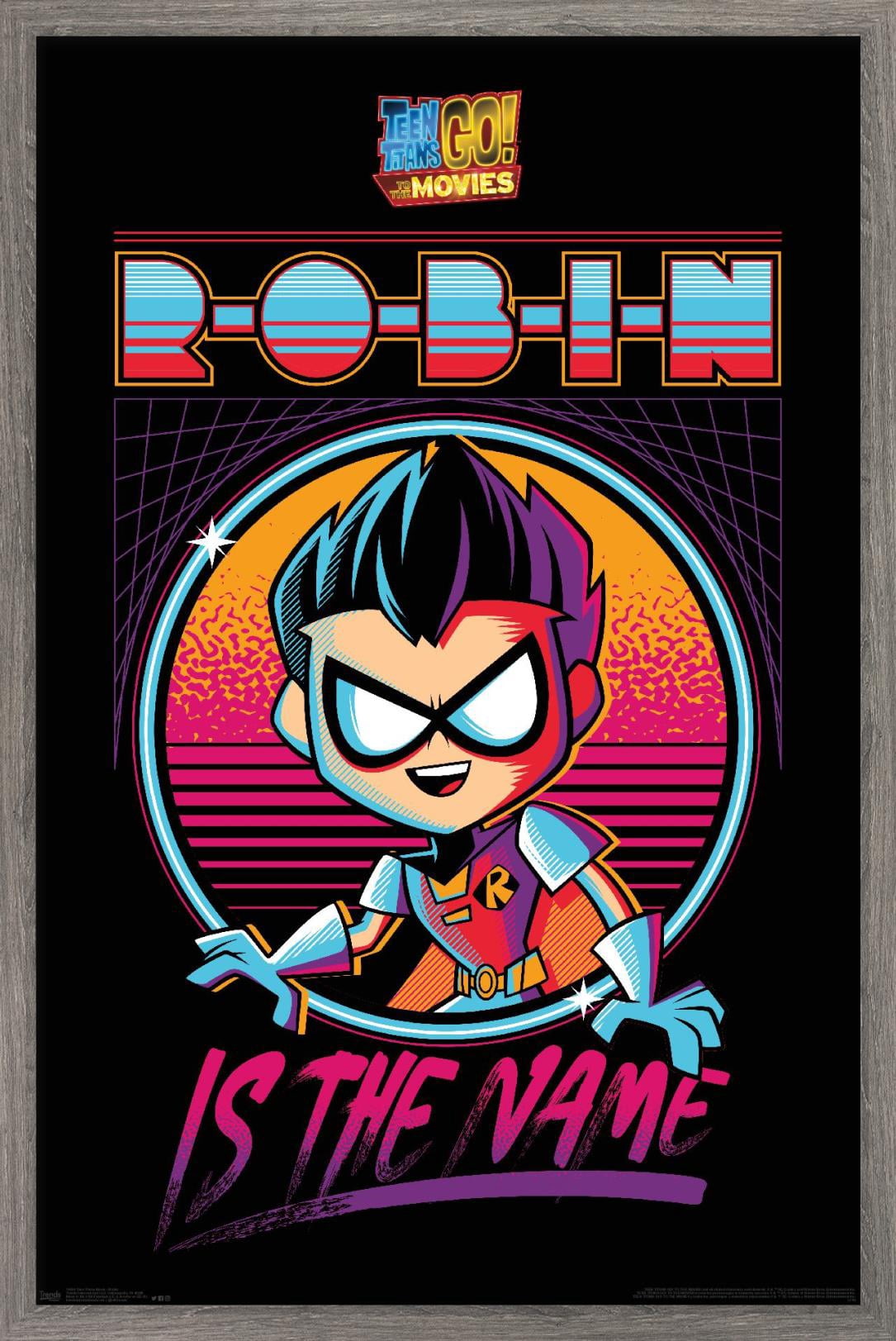 DC Comics Movie - Teen Titans Go! To The Movies - Robin Wall Poster, 14.725" x 22.375", Framed