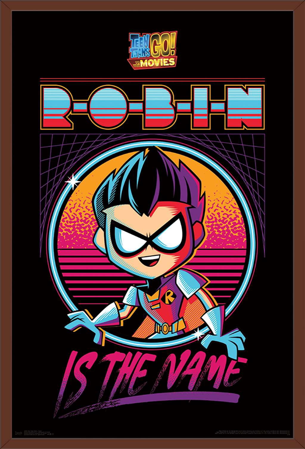 DC Comics Movie - Teen Titans Go! To The Movies - Robin Wall Poster, 22.375" x 34", Framed