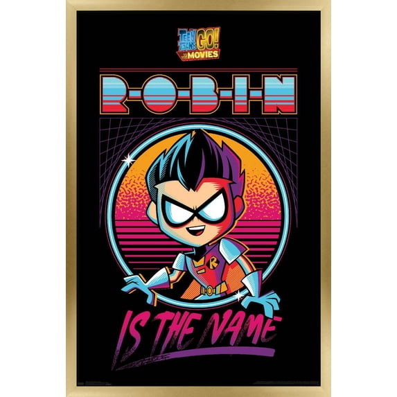 DC Comics Movie - Teen Titans Go! To The Movies - Robin Wall Poster, 22.375" x 34", Framed