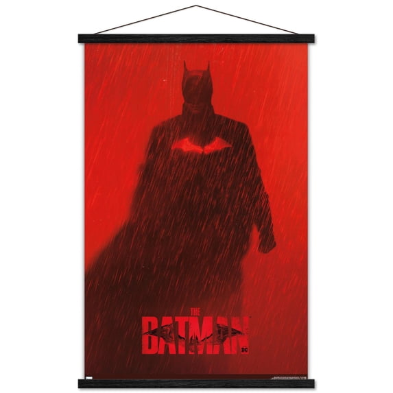 DC Comics Movie The Batman - Batman Teaser One Sheet Wall Poster with Magnetic Frame, 22.375" x 34"