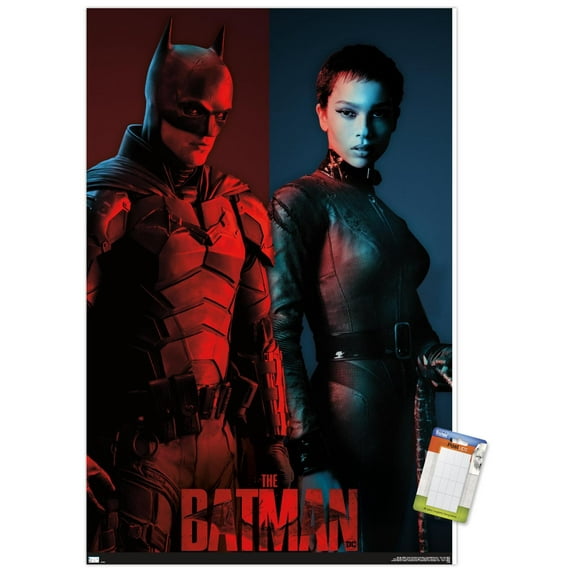 DC Comics Movie The Batman - The Bat and The Cat Wall Poster, 14.725" x 22.375"