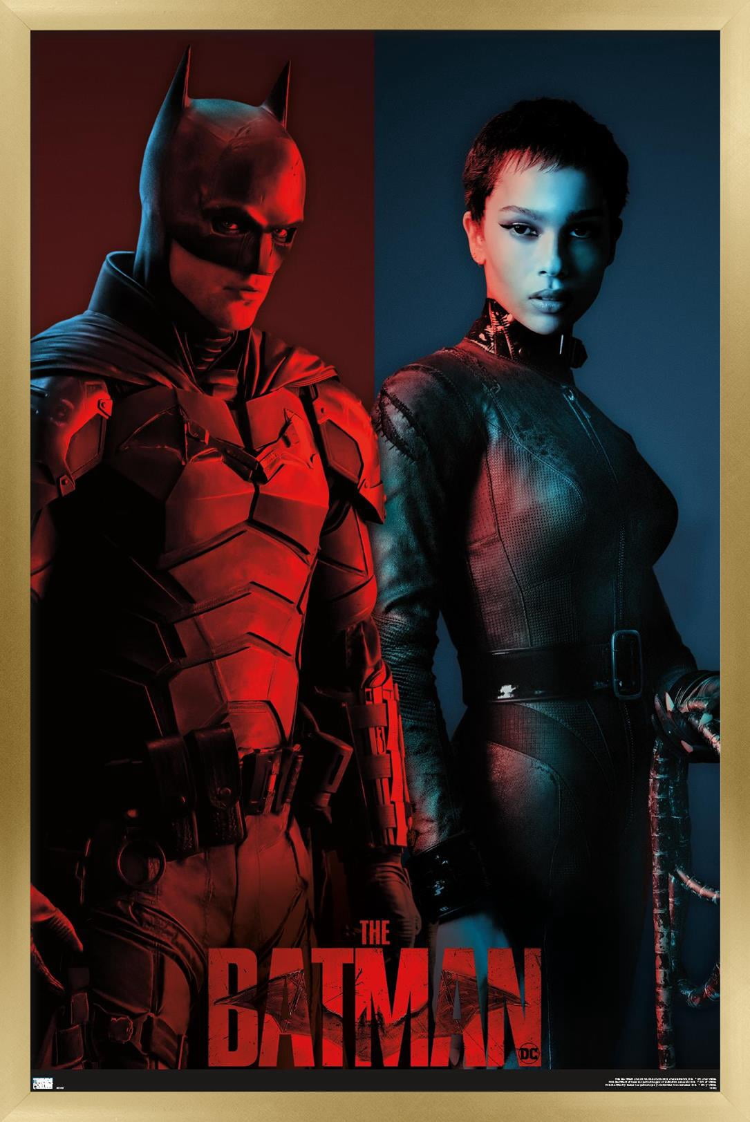 DC Comics Movie The Batman - The Bat and The Cat Wall Poster, 22.375" x 34" Framed