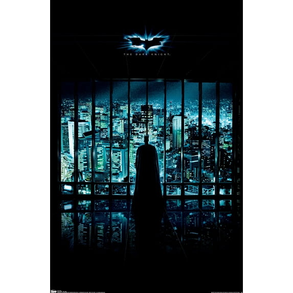 DC Comics Movie - The Dark Knight - Batman View Of The City One Sheet Wall Poster, 14.725" x 22.375"