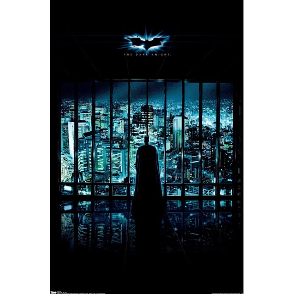 DC Comics Movie - The Dark Knight - Batman View Of The City One Sheet Wall Poster, 14.725" x 22.375"
