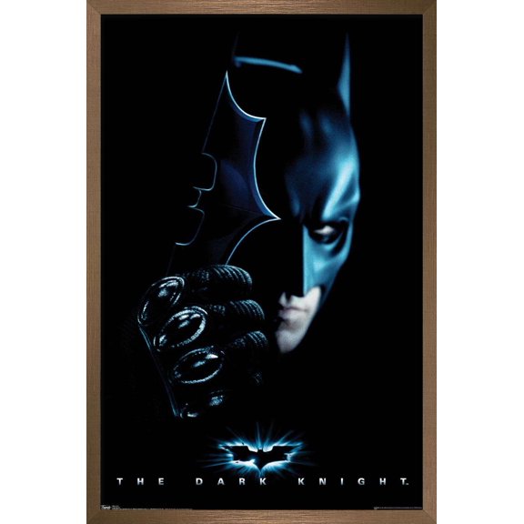 DC Comics Movie - The Dark Knight - Batman with Batarang Wall Poster, 14.725" x 22.375", Framed