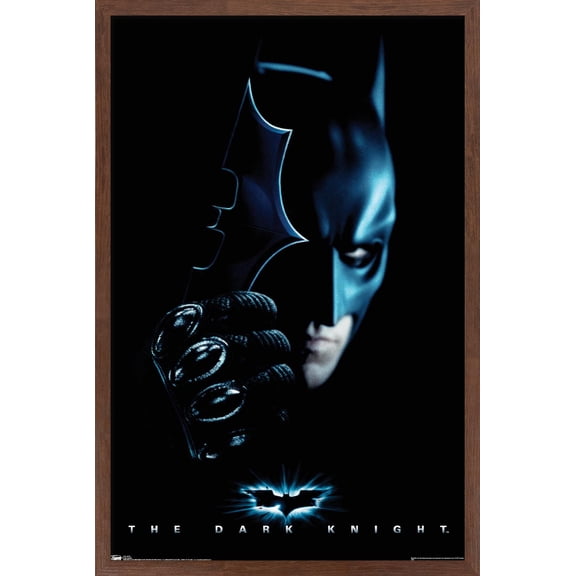 DC Comics Movie The Dark Knight - Batman with Batarang Wall Poster, 14.725" x 22.375" Framed
