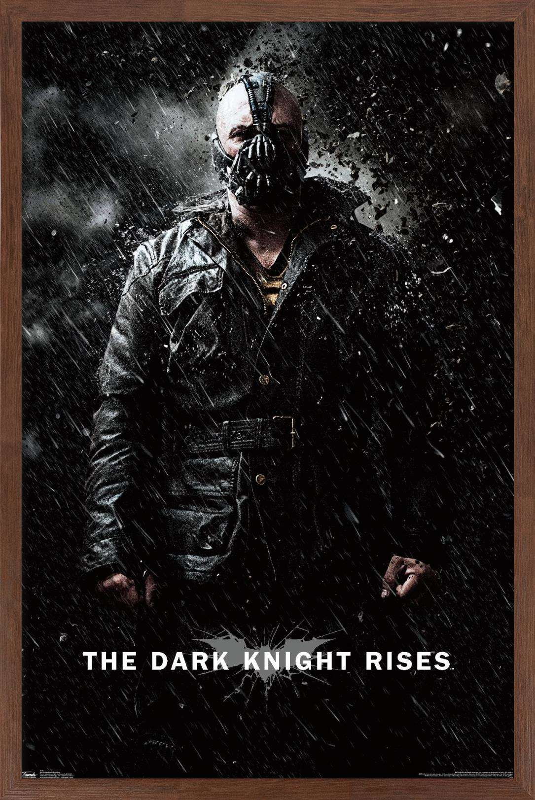 DC Comics Movie - The Dark Knight Rises - Bane Rain Wall Poster, 14.725" x 22.375", Framed
