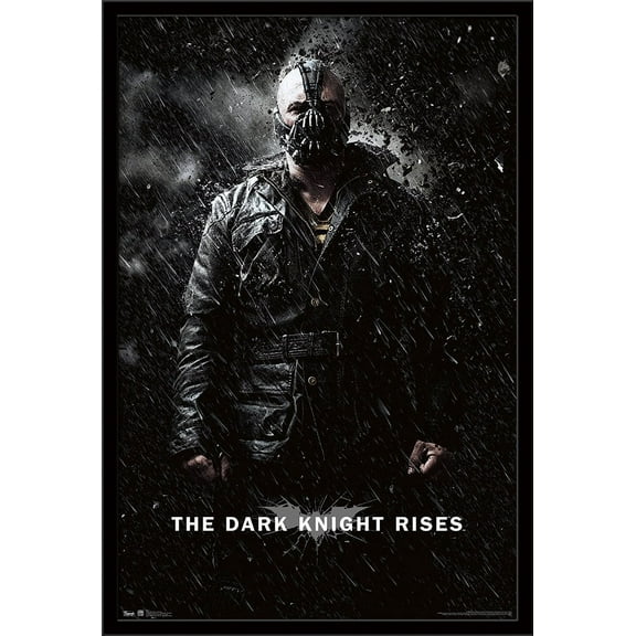 DC Comics Movie - The Dark Knight Rises - Bane Rain Wall Poster, 22.375" x 34", Framed