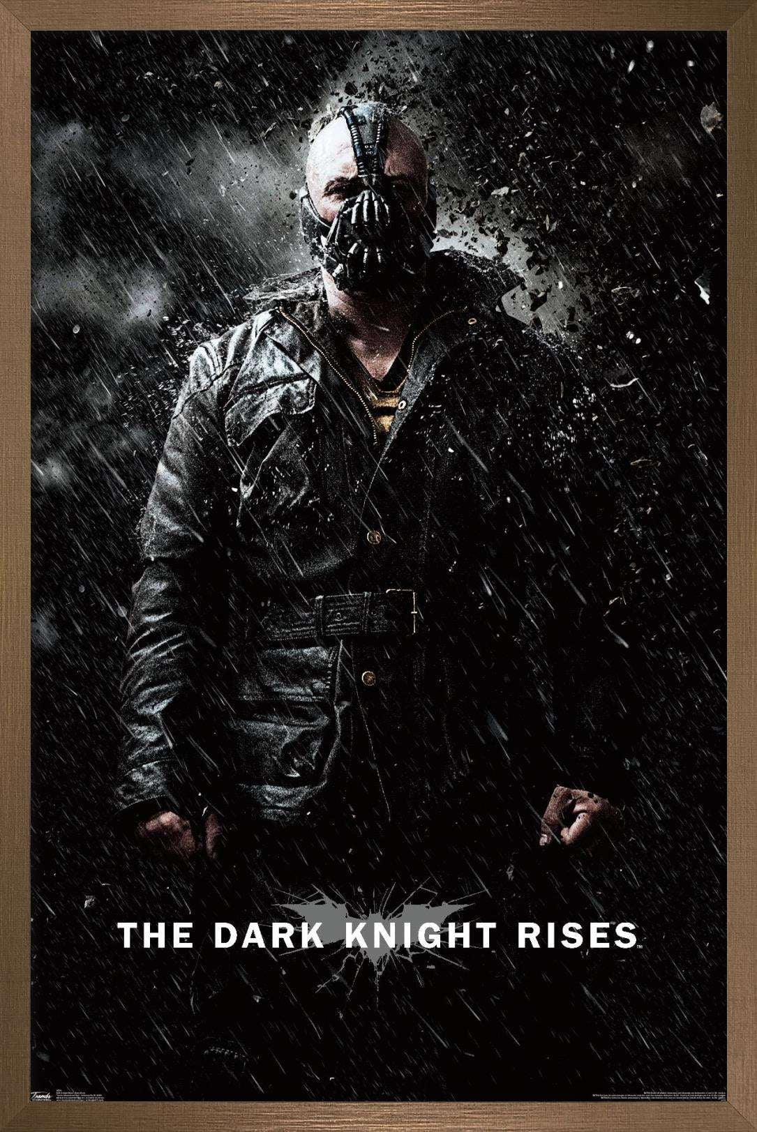 DC Comics Movie - The Dark Knight Rises - Bane Rain Wall Poster, 22.375" x 34", Framed