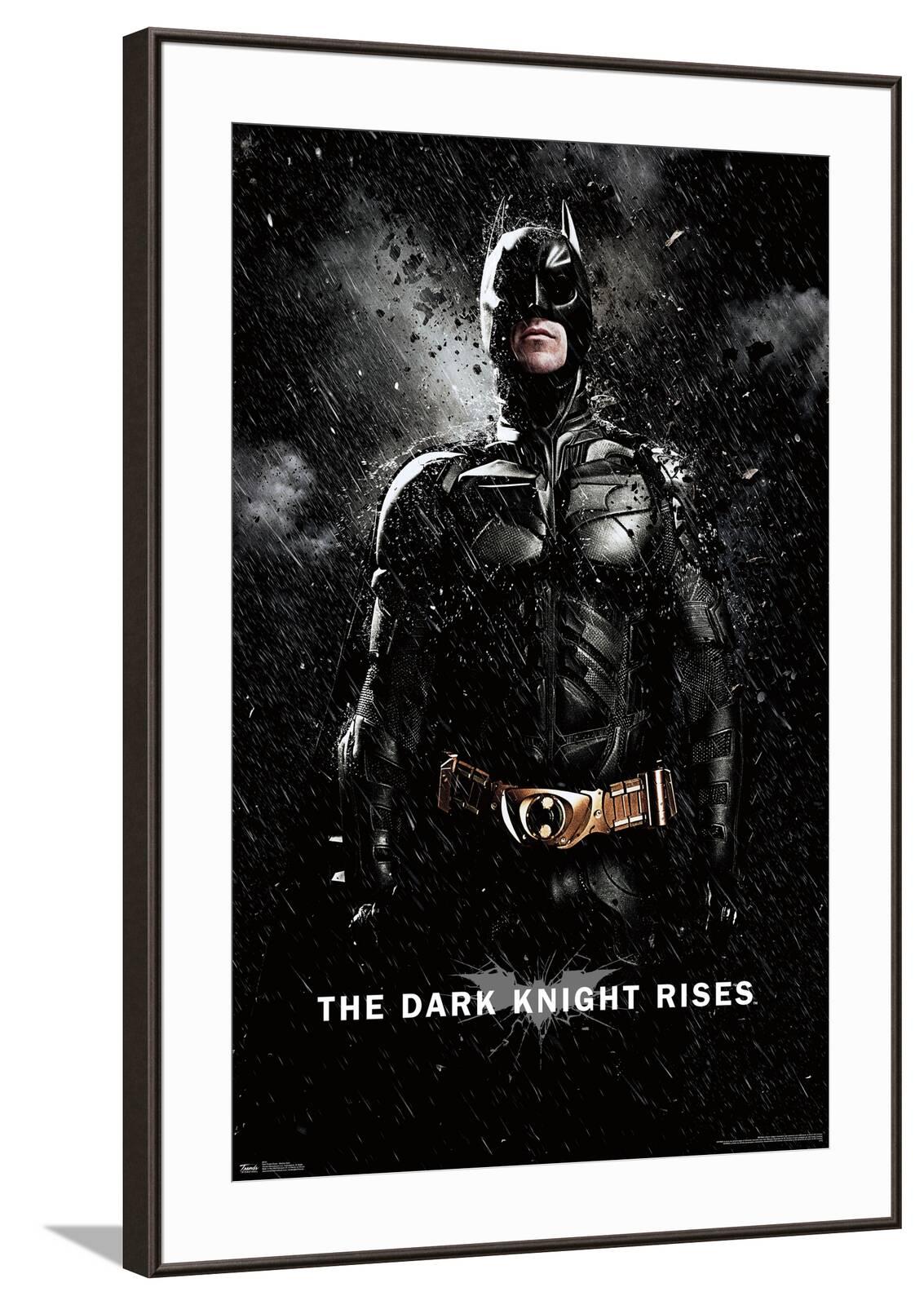 DC Comics Movie The Dark Knight Rises - Batman Rain Canvas Wall Poster ...