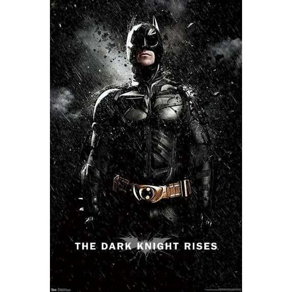 DC Comics Movie - The Dark Knight Rises - Batman Rain Wall Poster, 14.725" x 22.375"