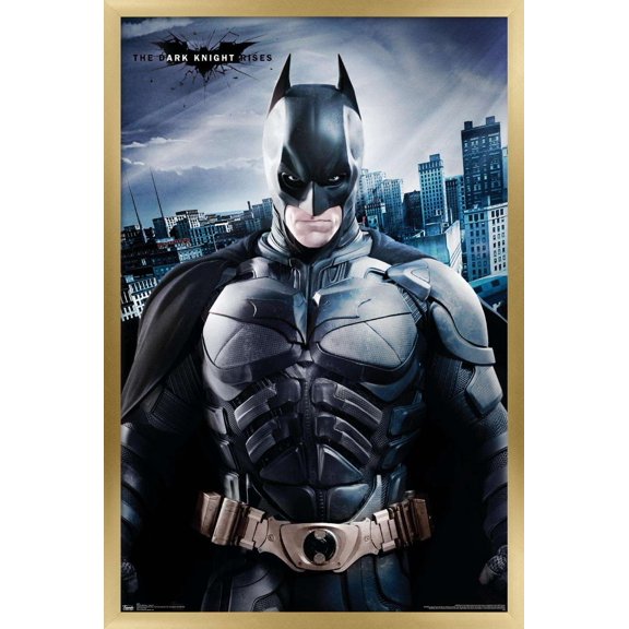 DC Comics Movie - The Dark Knight Rises - Batman - The Caped Crusader Wall Poster, 14.725" x 22.375", Framed