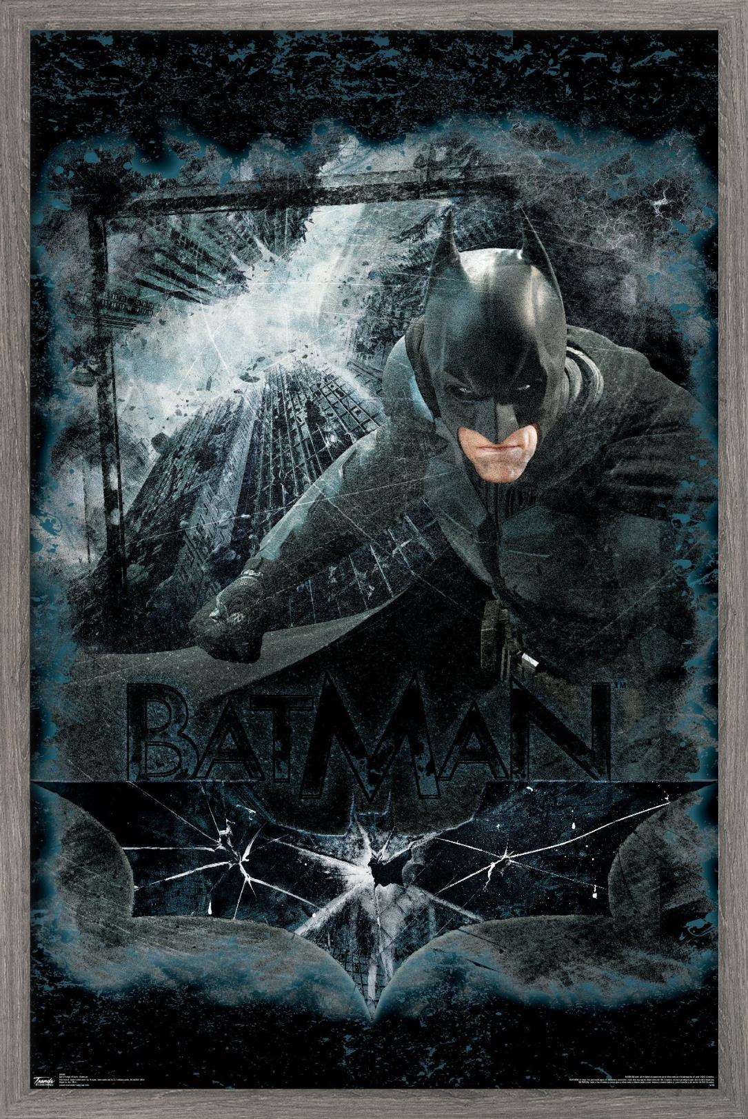 DC Comics Movie - The Dark Knight Rises - Batman Wall Poster, 22.375" x 34", Framed