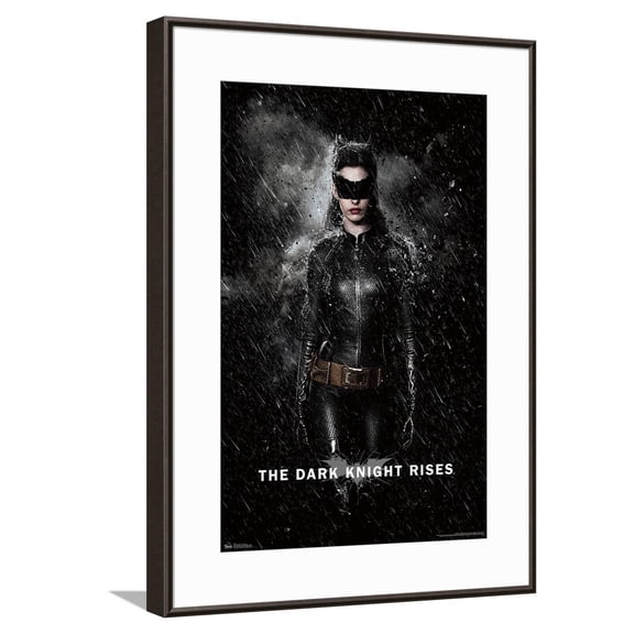 DC Comics Movie The Dark Knight Rises - Catwoman Rain Canvas Wall Poster, 14.725" x 22.375"