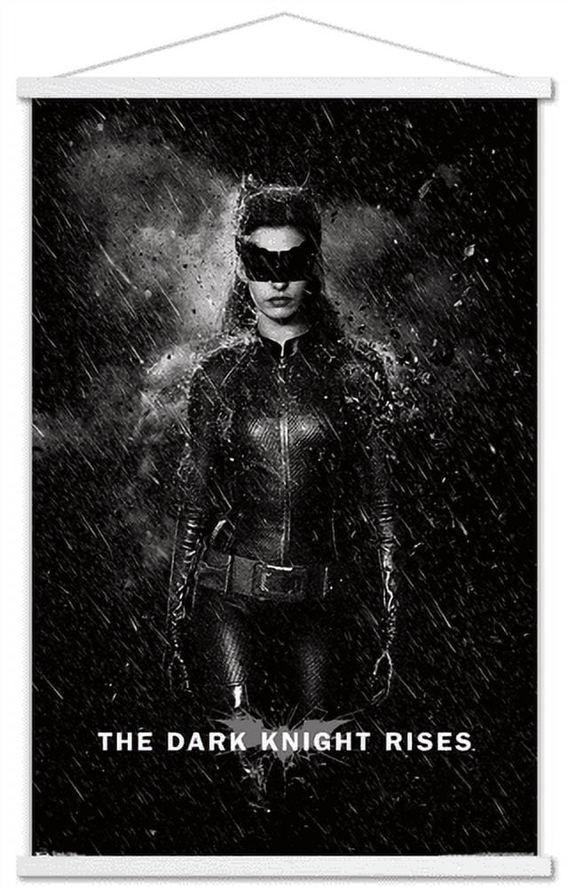 DC Comics Movie - The Dark Knight Rises - Catwoman Rain Wall Poster with Wooden Magnetic Frame, 22.375" x 34"