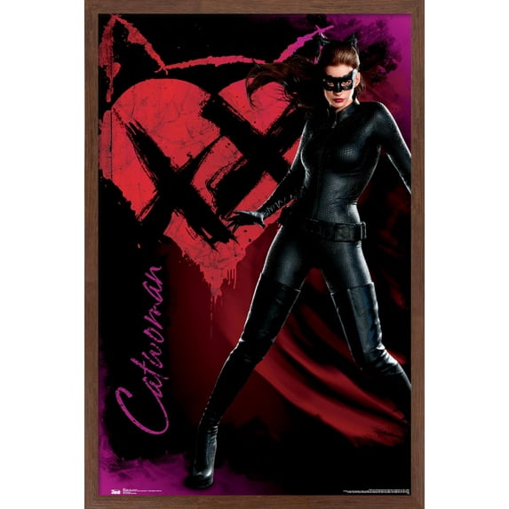 DC Comics Movie - The Dark Knight Rises - Catwoman Wall Poster, 14.725" x 22.375", Framed