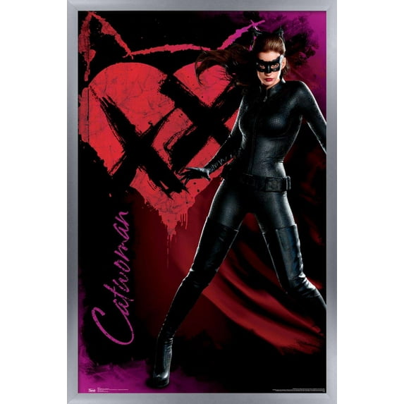 DC Comics Movie - The Dark Knight Rises - Catwoman Wall Poster, 14.725" x 22.375", Framed
