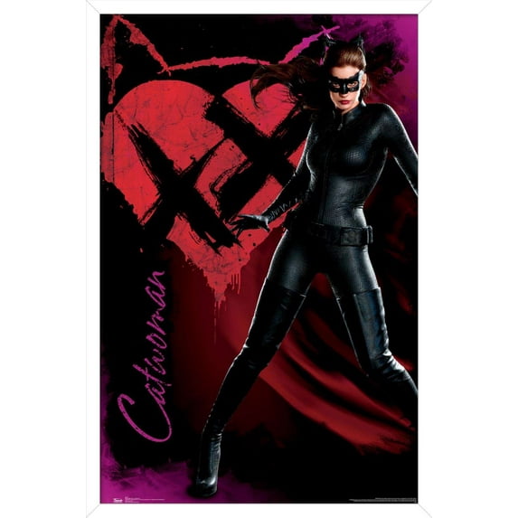 DC Comics Movie - The Dark Knight Rises - Catwoman Wall Poster, 14.725" x 22.375", Framed