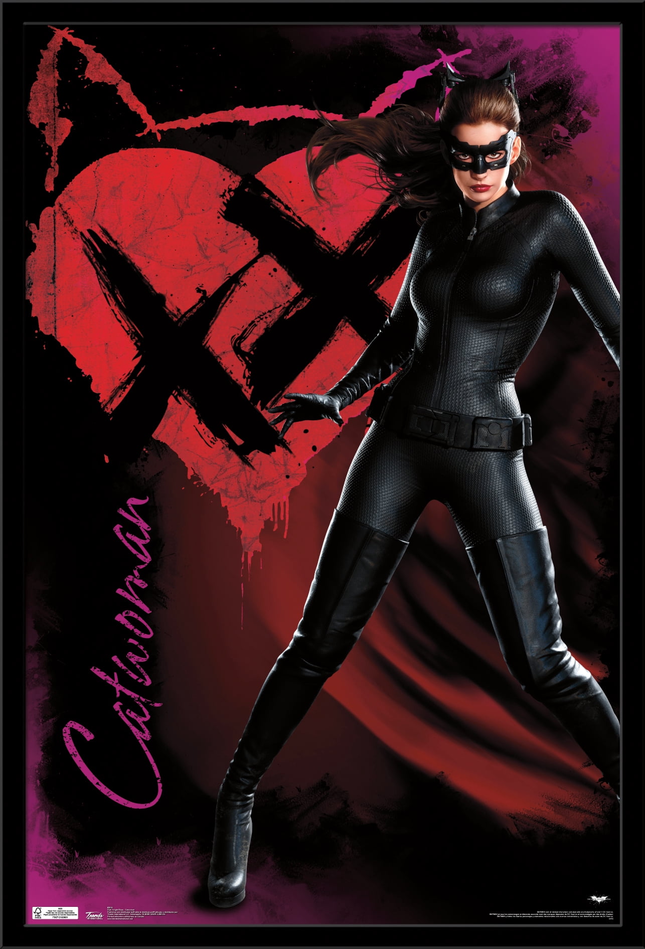 DC Comics Movie - The Dark Knight Rises - Catwoman Wall Poster, 22.375" x 34", Framed