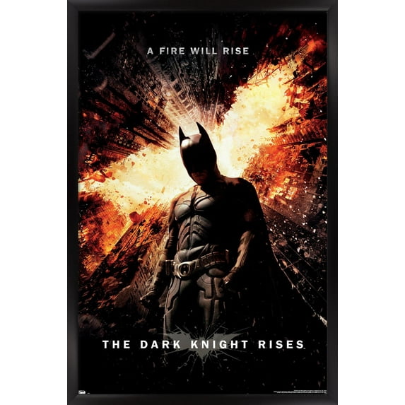 DC Comics Movie - The Dark Knight Rises - One Sheet Wall Poster, 22.375" x 34", Framed