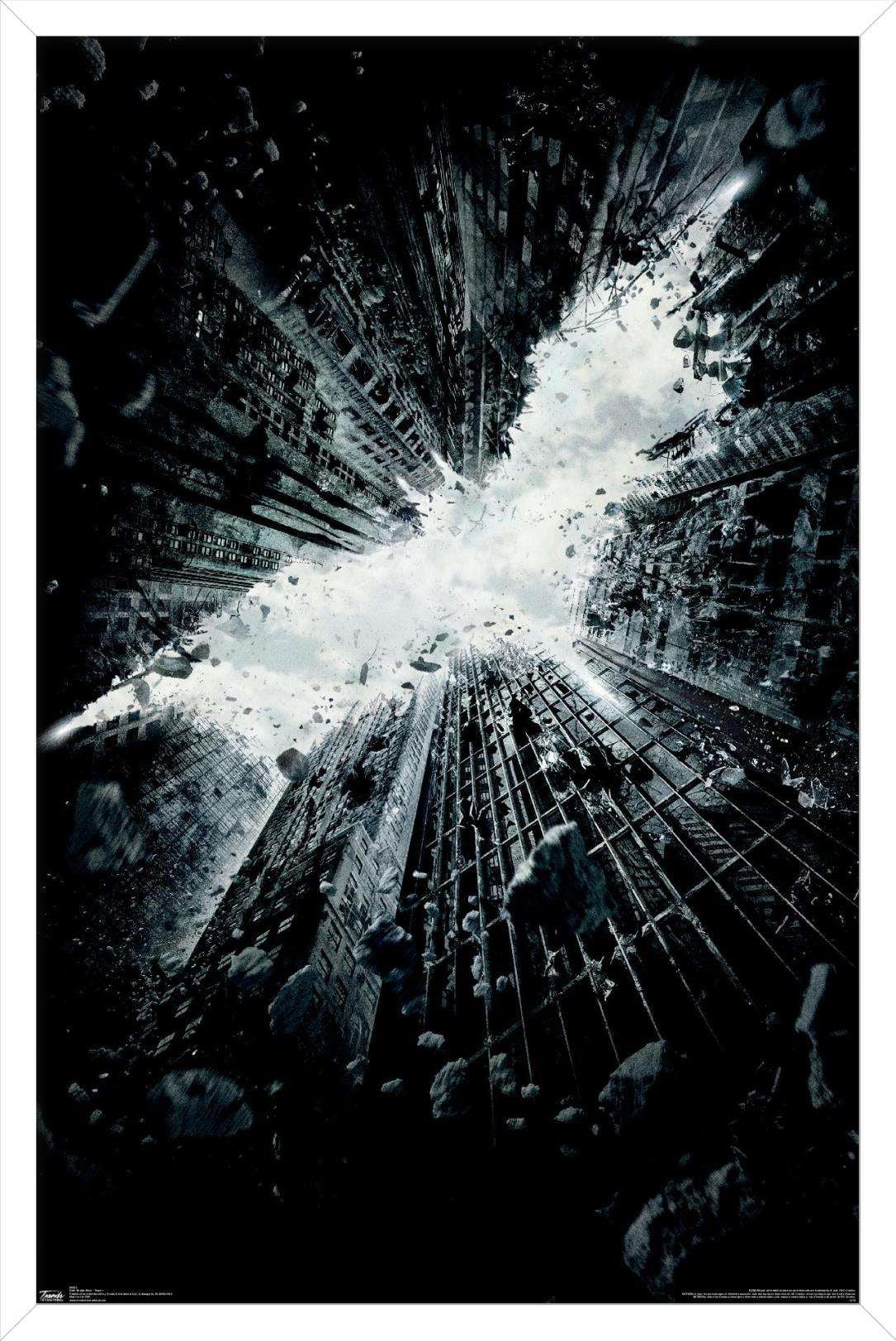 DC Comics Movie - The Dark Knight Rises - Teaser One Sheet Wall Poster, 14.725" x 22.375", Framed