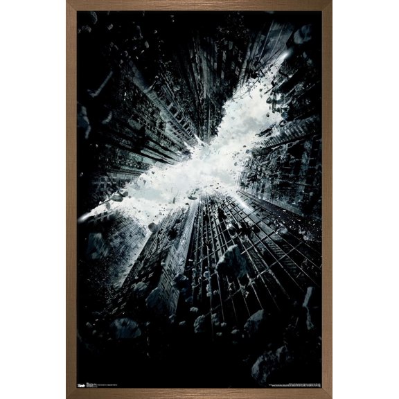 DC Comics Movie - The Dark Knight Rises - Teaser One Sheet Wall Poster, 22.375" x 34", Framed