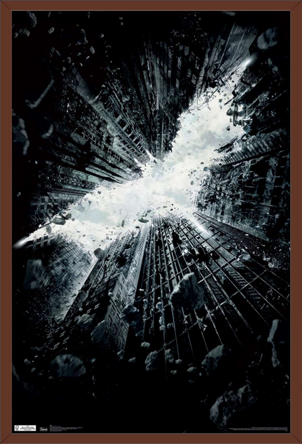 DC Comics Movie - The Dark Knight Rises - Teaser One Sheet Wall Poster, 22.375" x 34", Framed