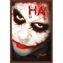 DC Comics Movie - The Dark Knight - The Joker Ha in Blood Wall Poster, 22.375" x 34", Framed