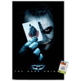 thumbnail image 1 of DC Comics Movie - The Dark Knight - The Joker with Batman Playing Card Wall Poster with Push Pins, 22.375" x 34", 1 of 3