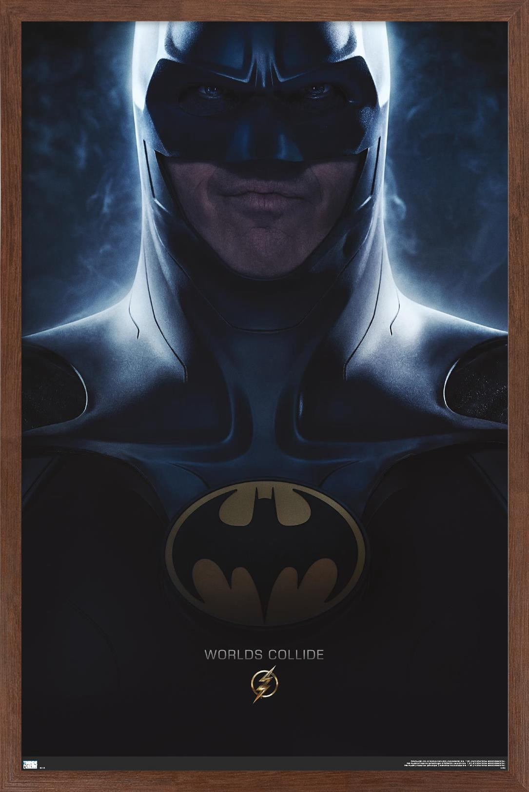 DC Comics Movie The Flash - Batman One Sheet Wall Poster, 14.725" x 22.375" Framed