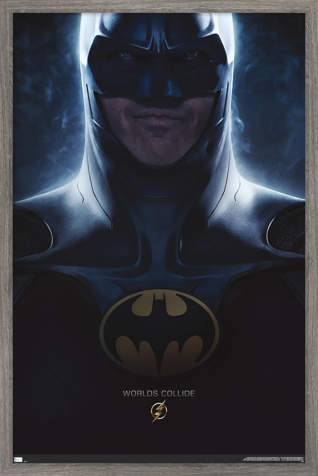 DC Comics Movie The Flash - Batman One Sheet Wall Poster, 14.725" x 22.375" Framed