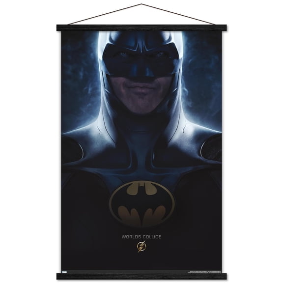 DC Comics Movie The Flash - Batman One Sheet Wall Poster with Magnetic Frame, 22.375" x 34"