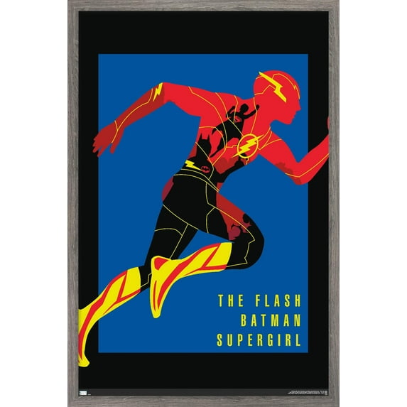 DC Comics Movie The Flash - Heroes Wall Poster, 14.725" x 22.375" Framed