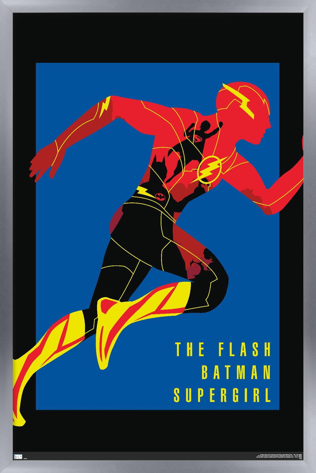 DC Comics Movie The Flash - Heroes Wall Poster, 22.375" x 34" Framed