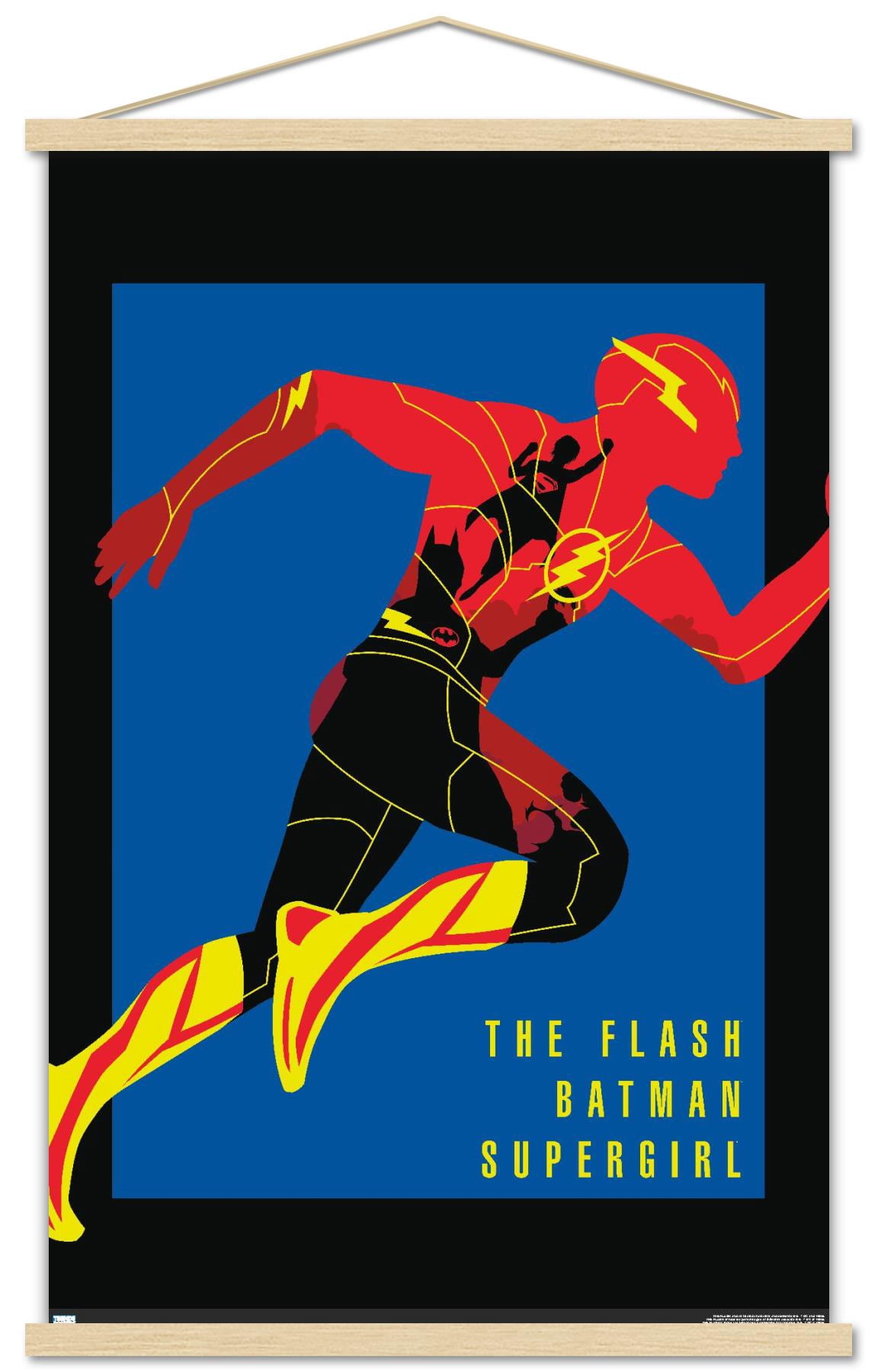 DC Comics Movie The Flash - Heroes Wall Poster with Magnetic Frame, 22.375" x 34"