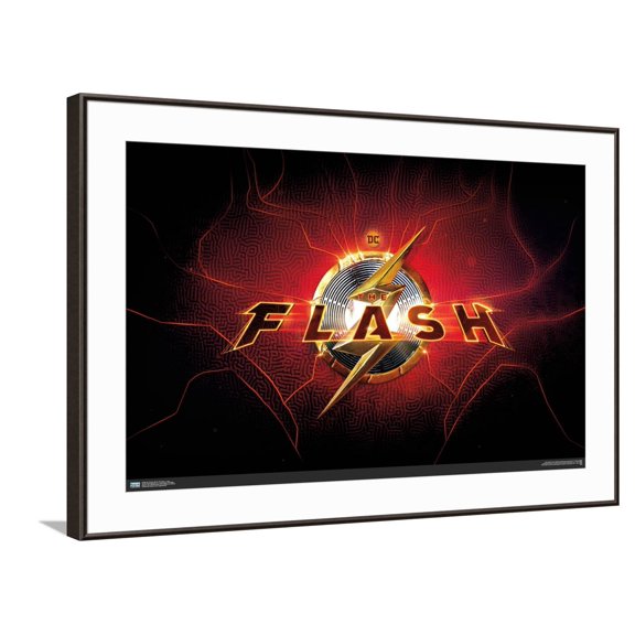 DC Comics Movie The Flash - Logo Canvas Wall Poster, 22.375" x 34"