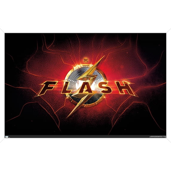 DC Comics Movie The Flash - Logo Wall Poster, 14.725" x 22.375" Framed