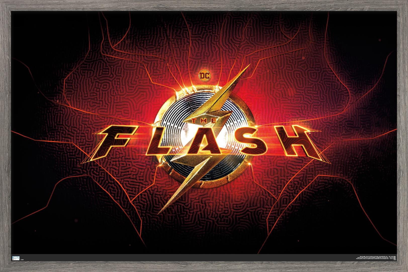 DC Comics Movie The Flash - Logo Wall Poster, 22.375" x 34" Framed