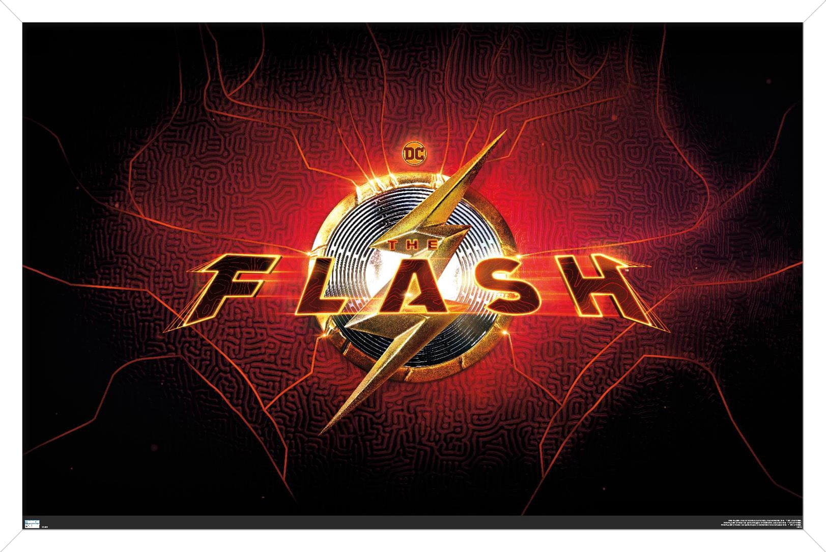 DC Comics Movie The Flash - Logo Wall Poster, 22.375" x 34" Framed
