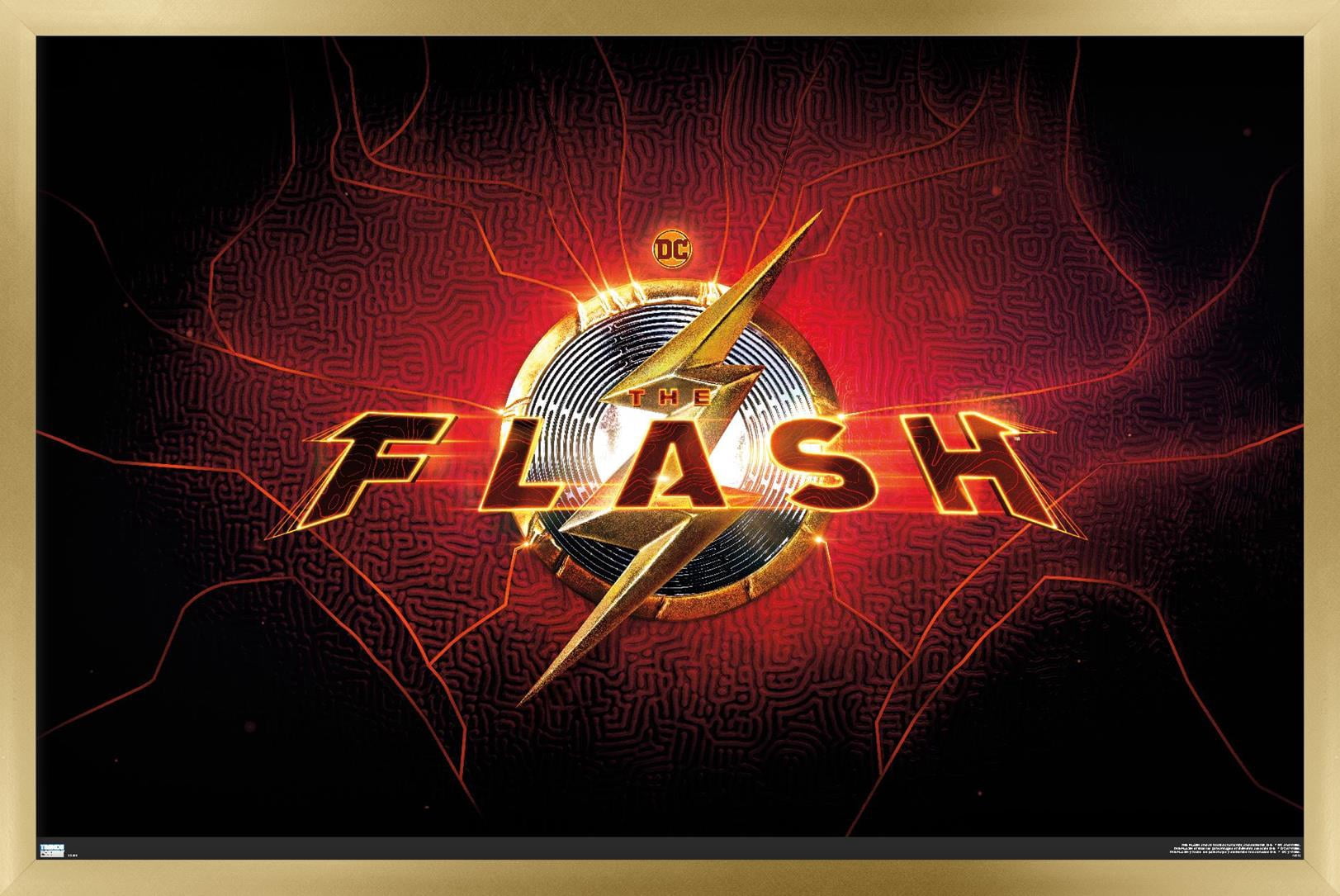 DC Comics Movie The Flash - Logo Wall Poster, 22.375" x 34" Framed