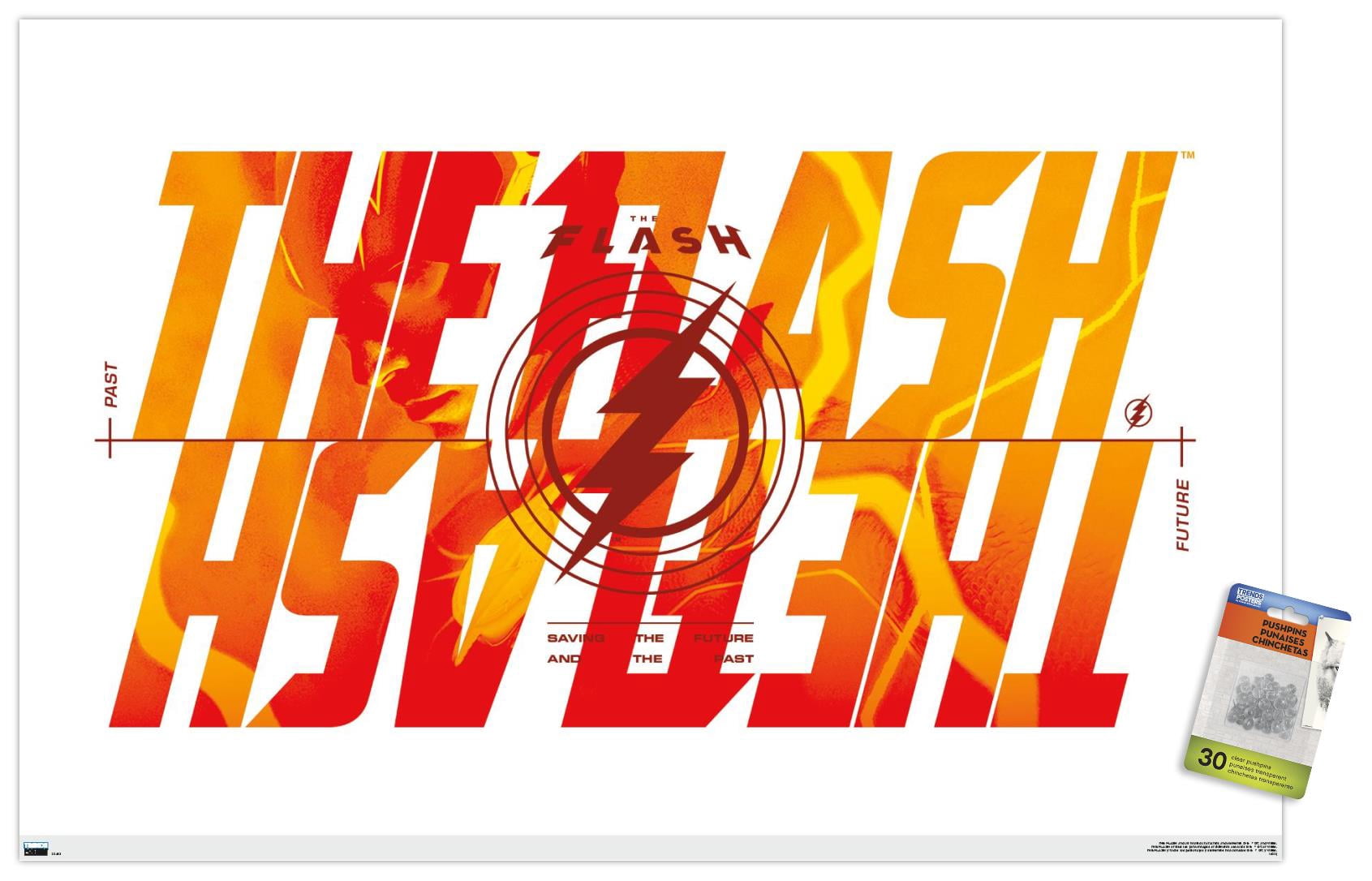 DC Comics Movie The Flash - Reverse Wall Poster with Pushpins, 22.375" x 34"
