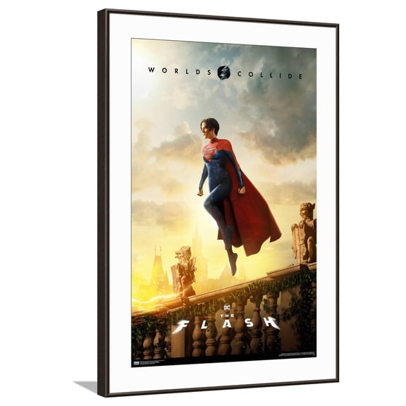 DC Comics Movie The Flash - Supergirl Flying One Sheet Canvas Wall Poster, 22.375" x 34"