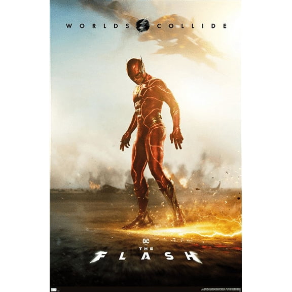 DC Comics Movie The Flash - The Flash Profile One Sheet Wall Poster, 22.375" x 34"
