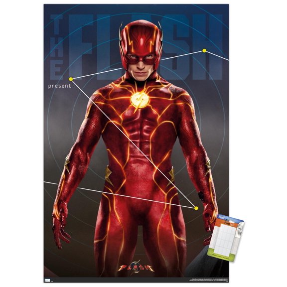 DC Comics Movie The Flash - The Flash Triptych Wall Poster, 22.375" x 34"