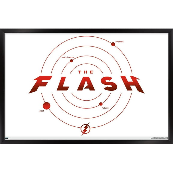 DC Comics Movie The Flash - The Timeline Wall Poster, 14.725" x 22.375" Framed